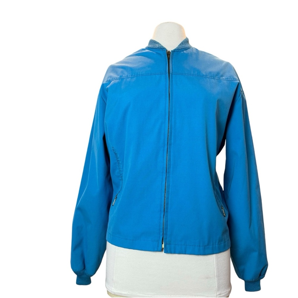 Vintage Jockey Trophy 70’s Blue Bomber Jacket Coat Size Medium